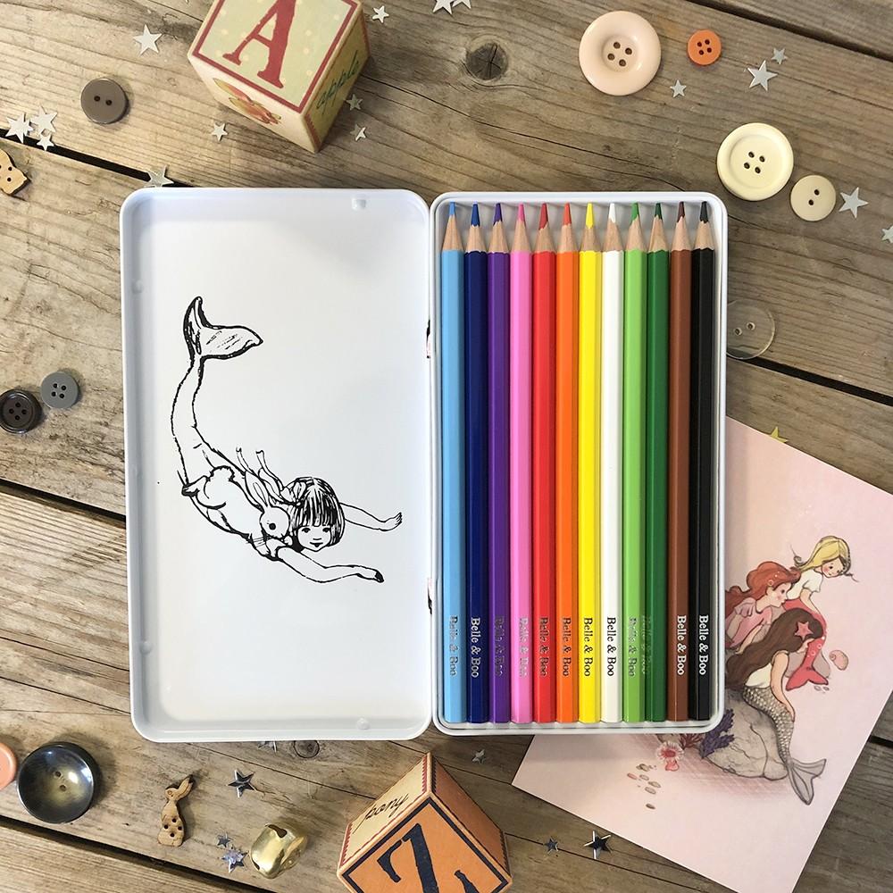 Belle & Boo Mermaid Colouring Pencil Tin