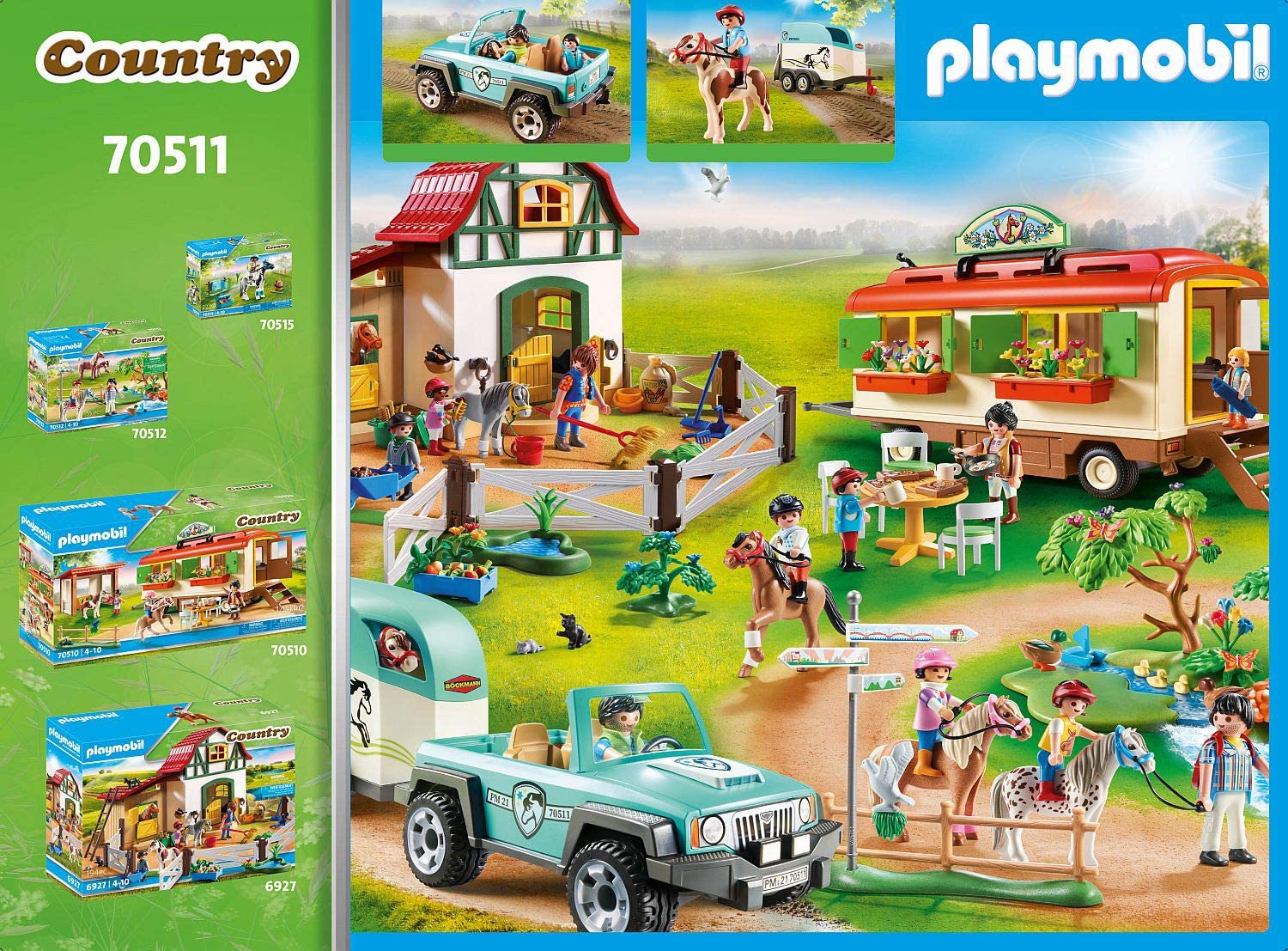 Playmobil Country Pony Farm Car with Pony Trailer 70511