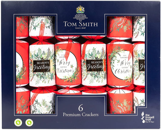 Tom Smith Christmas Crackers Traditional Foliage 6 Pack