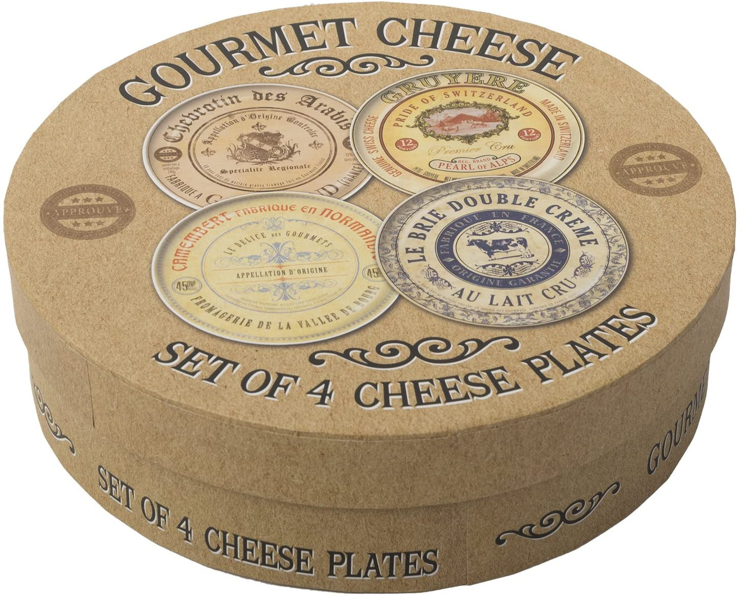 Creative Tops Gourmet Cheese Cheese Plates 4-Pack