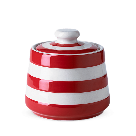 Cornishware Cornish Red Covered Sugar Bowl