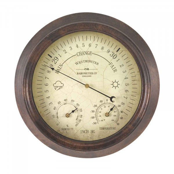 Outside In Designs Westminster Barometer & Thermometer 8in