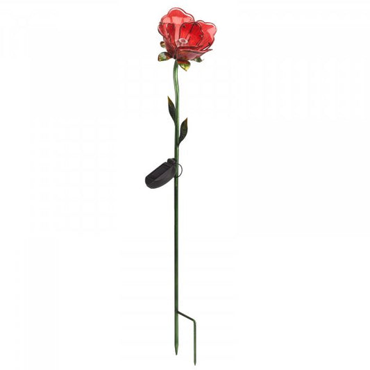 Smart Solar Garden Glass Rose Flower Solar Powered Light