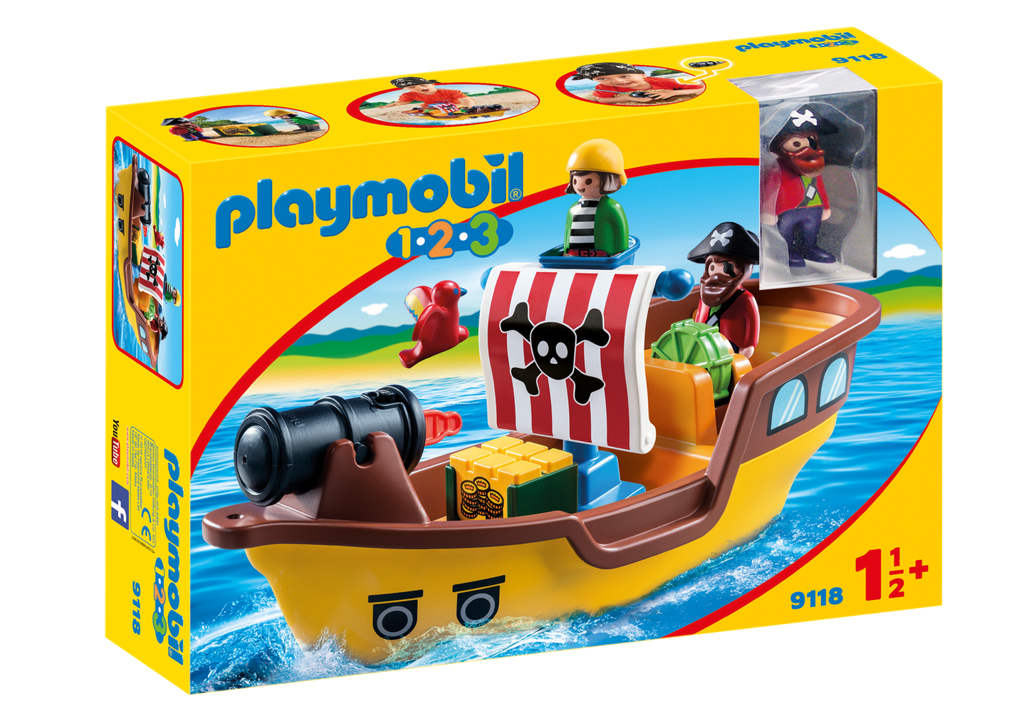 Playmobil 1.2.3 Pirate Ship 9118
