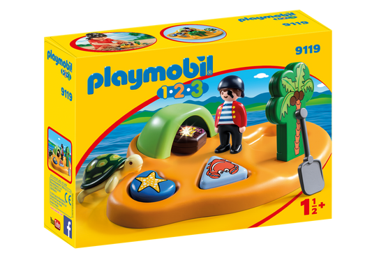 Playmobil 1.2.3 Pirate Island 9119