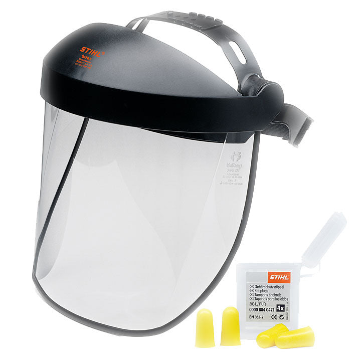 STIHL Face & Ear Protection Short with Plastic Visor