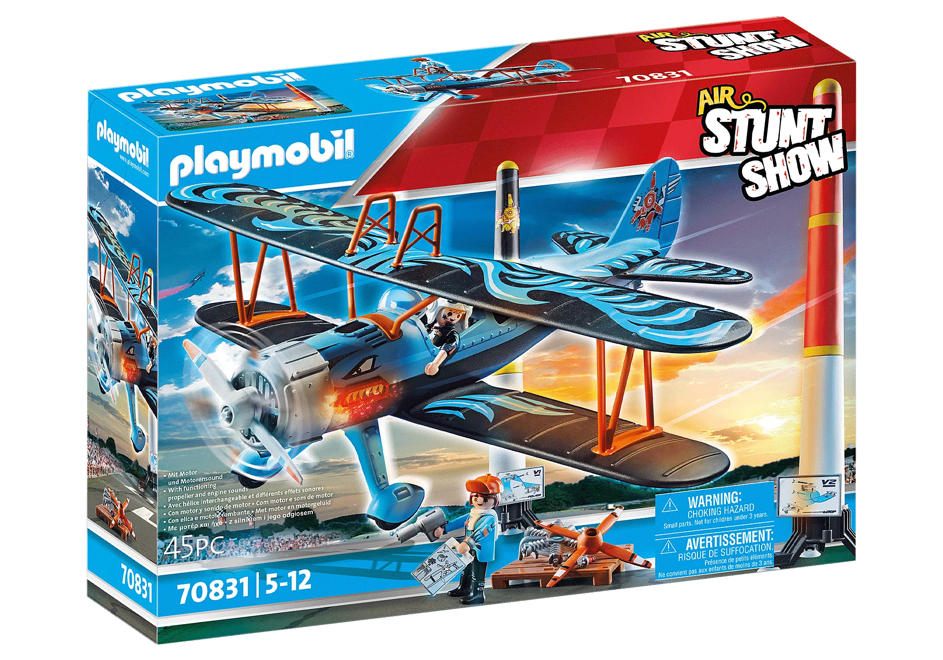 Playmobil Air Stunt Show Phoenix Biplane 70831