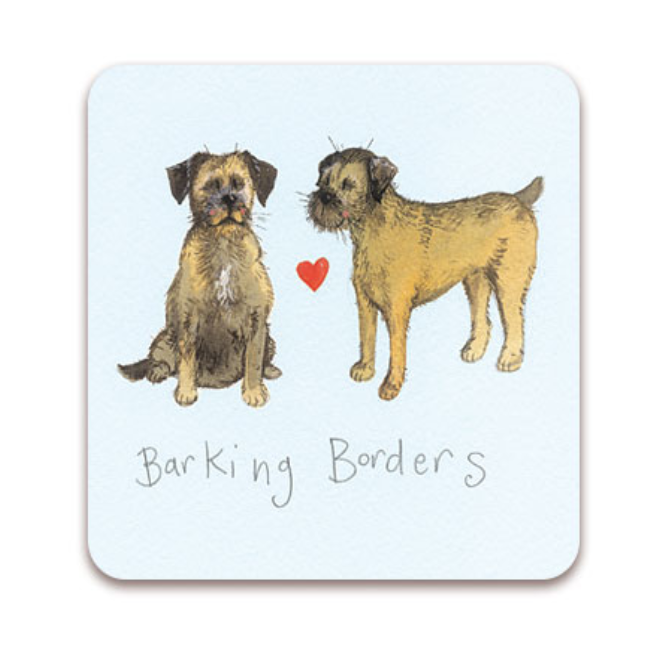 Alex Clark Barking Border Terrier Coaster