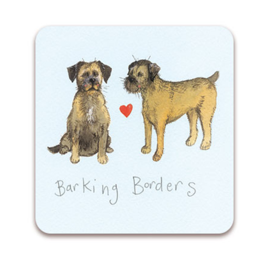 Alex Clark Barking Border Terrier Coaster