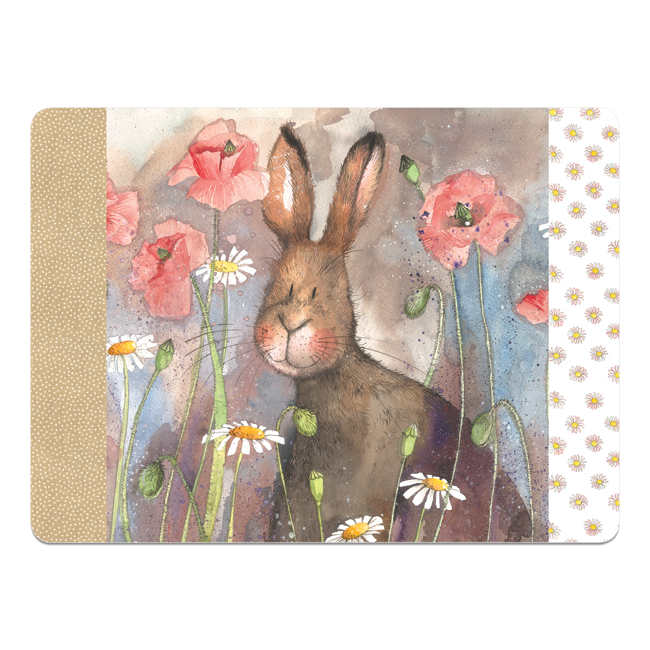Alex Clark Hare and Poppies Placemat