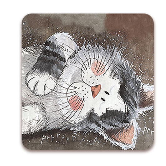 Alex Clark Taking It Easy Cat Coaster