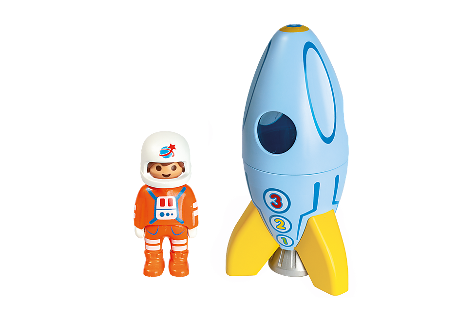 Playmobil 1.2.3 Astronaut Rocket 70186 Sam Turner Sons