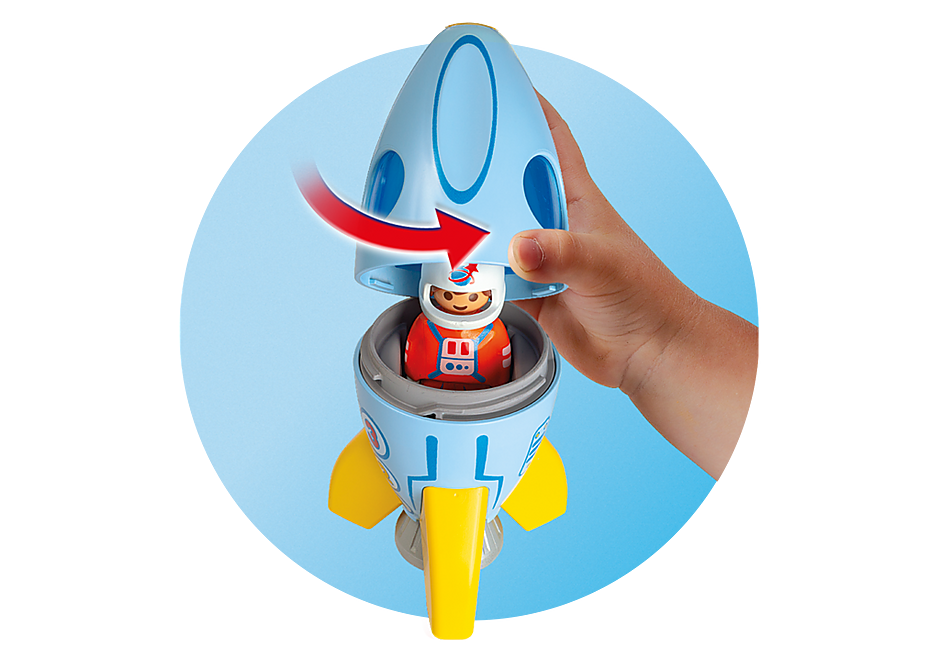 Playmobil 1.2.3 Astronaut w/ Rocket 70186