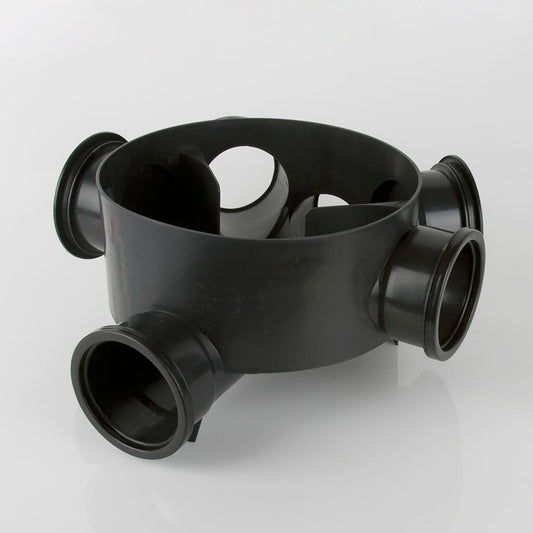 Brett Martin 5 Inlet 315mm Dia. Shallow Access Chamber Base 190mm Invert & 2 Socket Plugs
