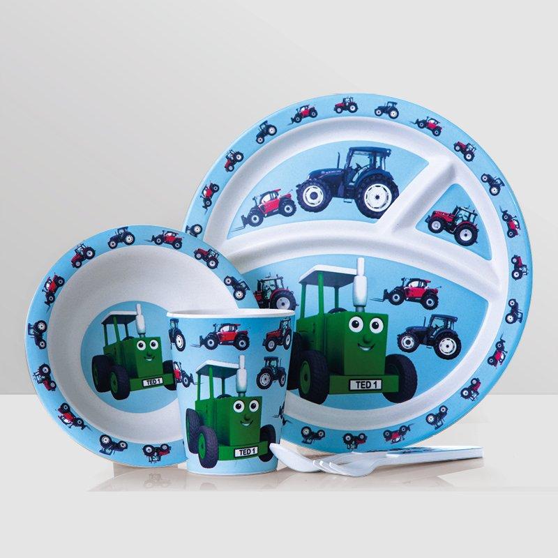 Tractor Ted Tractor Bamboo Mealtime Gift Set & Cutlery