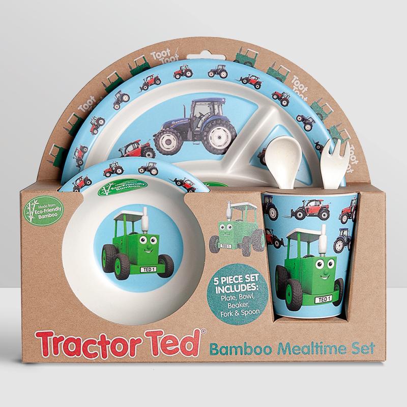 Tractor Ted Tractor Bamboo Mealtime Gift Set & Cutlery