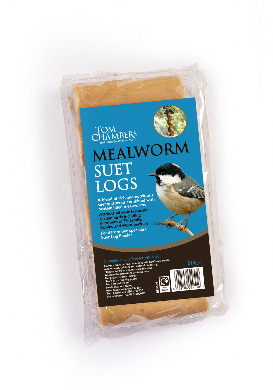 Tom Chambers Mealworm Suet Logs