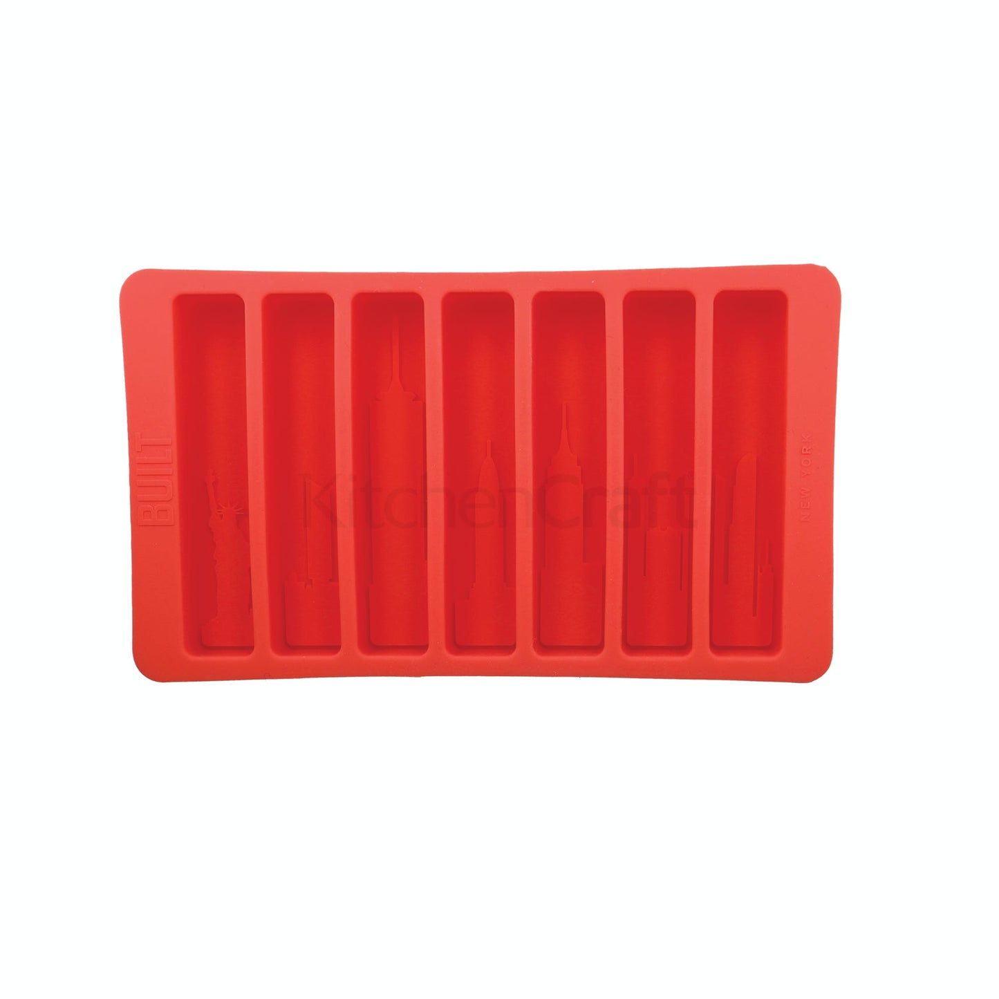 BUILT Water Bottle Ice Cube Tray Red 19.5 x 11.5cm