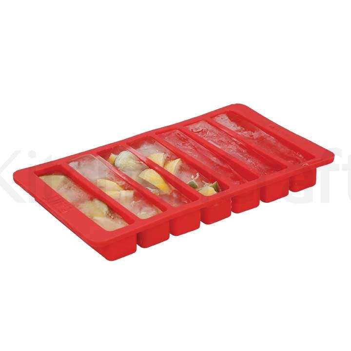 BUILT Water Bottle Ice Cube Tray Red 19.5 x 11.5cm