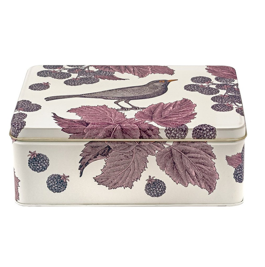 Thornback & Peel Deep Rectangular Tin Blackbird & Bramble