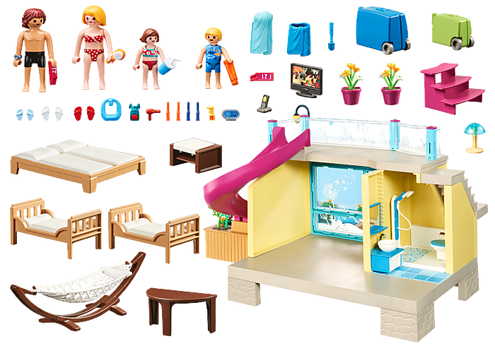 Playmobil Bungalow with Pool