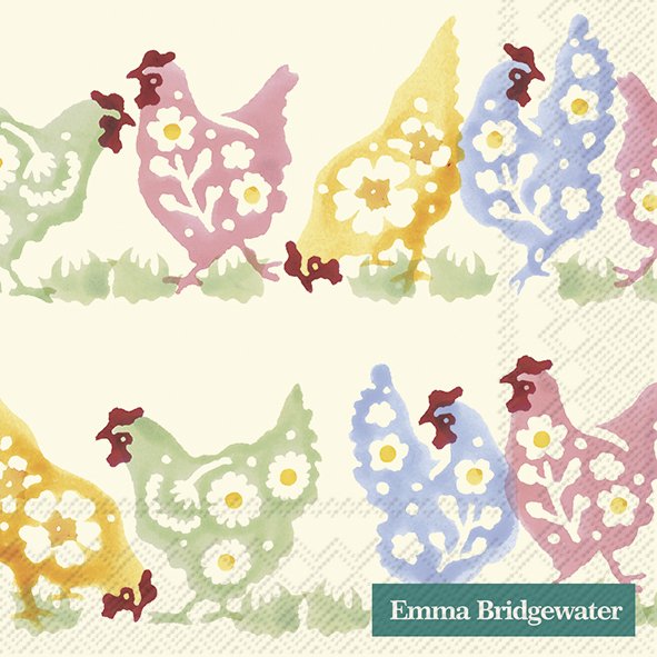 Emma Bridgewater Cocktail Napkins Small Polka Dots And Hens