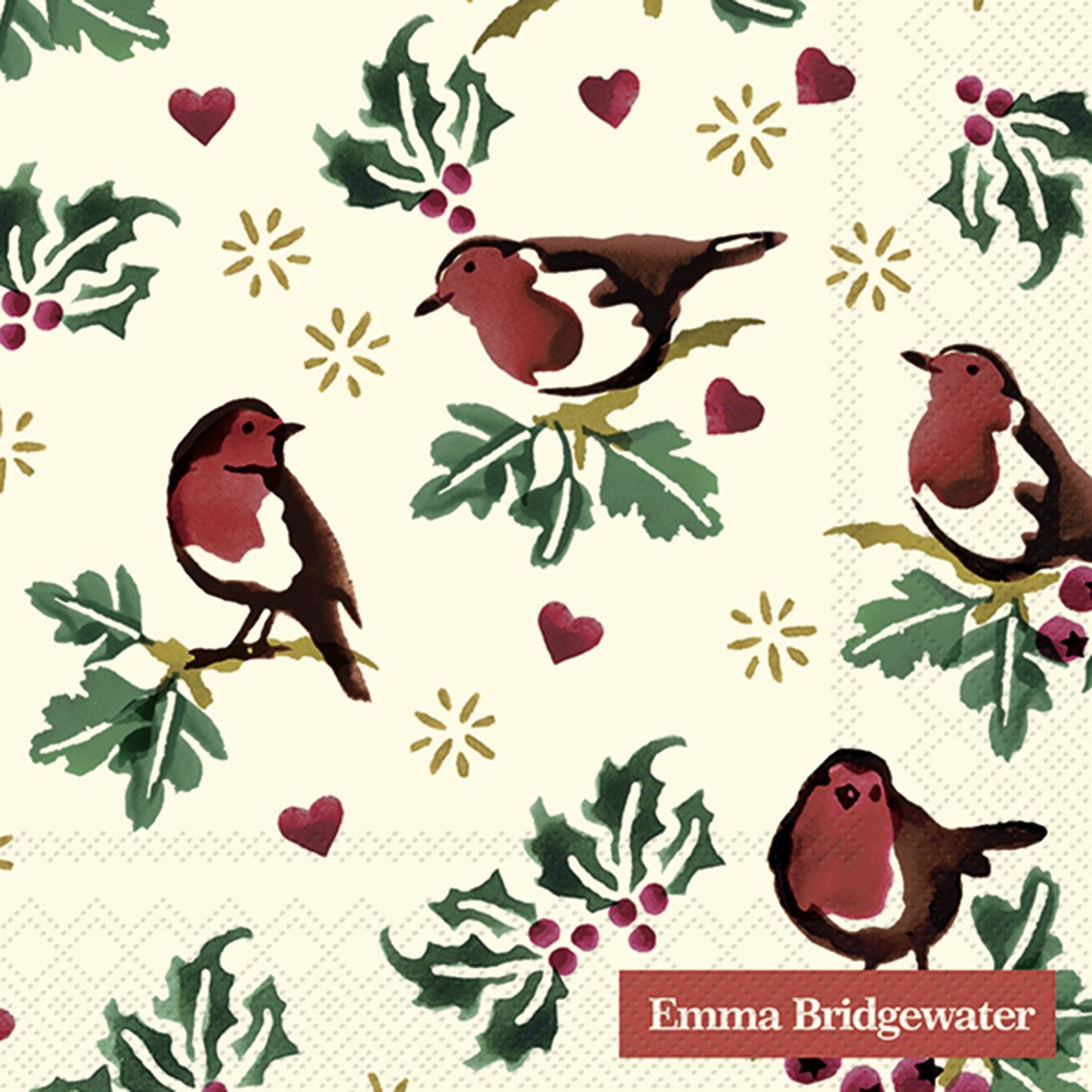 Emma Bridgewater Little Robin Cocktail Napkins Sam Turner & Sons