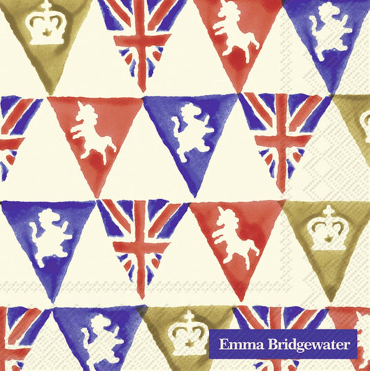 Emma Bridgewater Union Jack Bunting Cream Cocktail Napkins