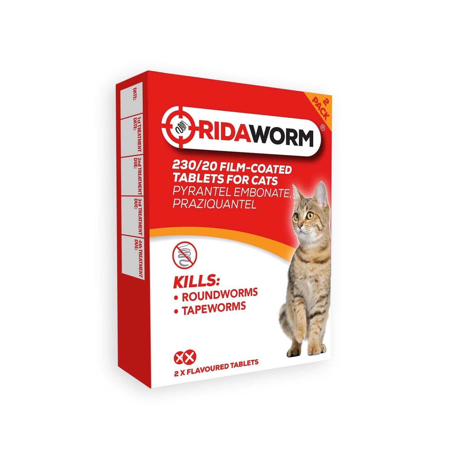 Chanelle RidaWorm Cat Tablets 2-Pack