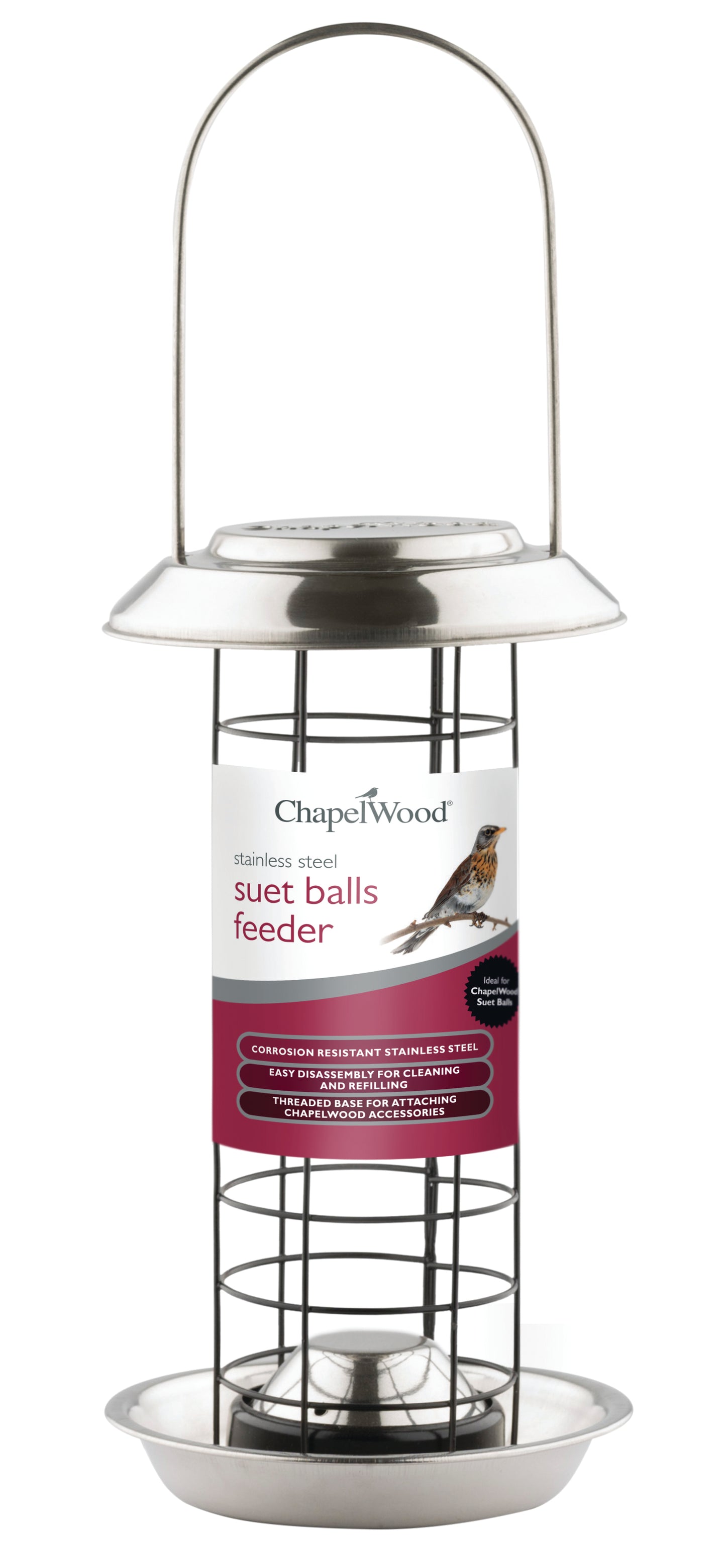 Chapelwood Stainless Steel Suet Ball Feeder