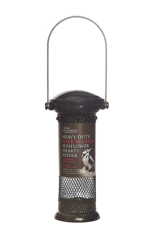 Tom Chambers Heavy Duty Flick 'N' Click Sunflower Heart Feeder