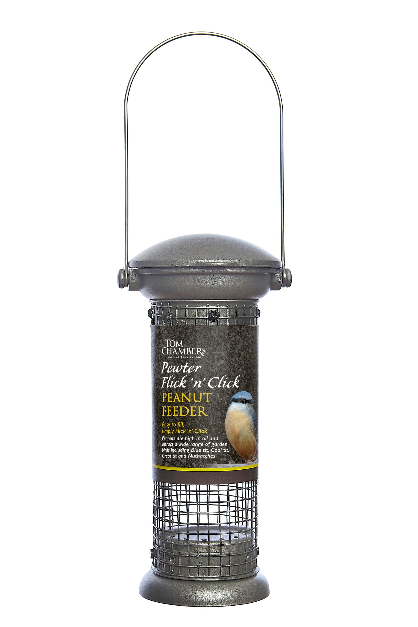 Tom Chambers Pewter Flick ‘n’ Click Peanut Feeder