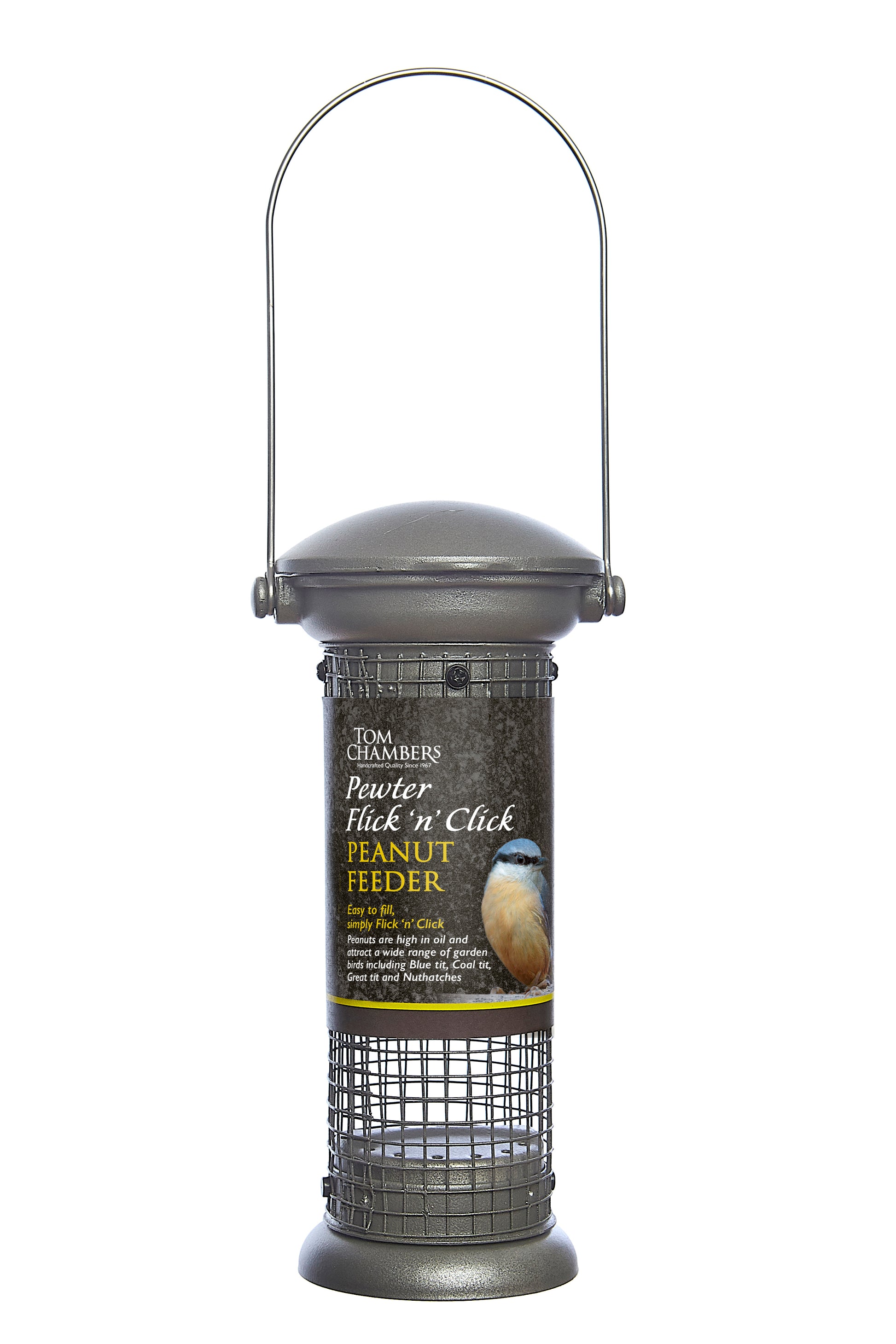 Tom Chambers Pewter Flick ‘n’ Click Peanut Feeder