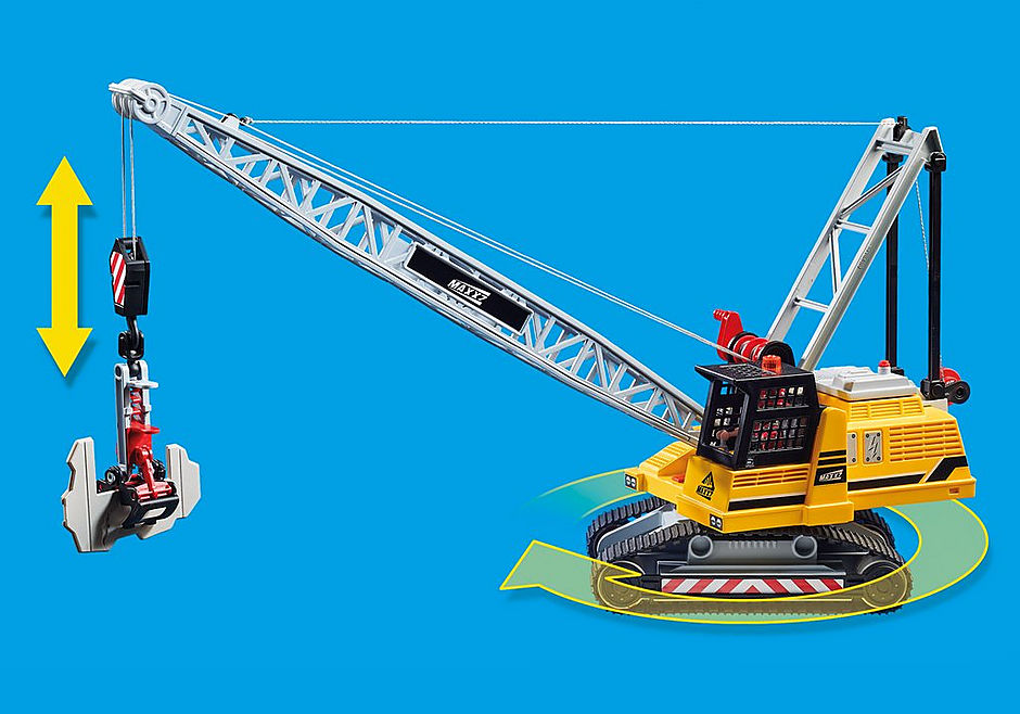 Playmobil City Action Cable Excavator with Building Section