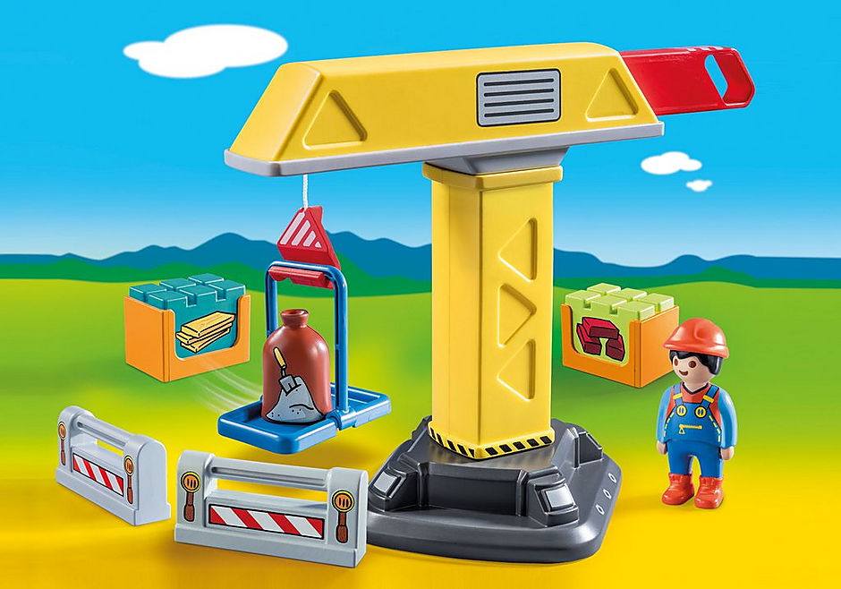 Playmobil 1.2.3 Construction Crane