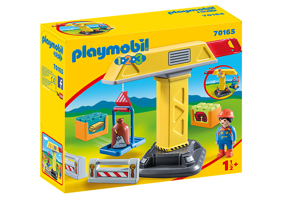 Playmobil 1.2.3 Construction Crane