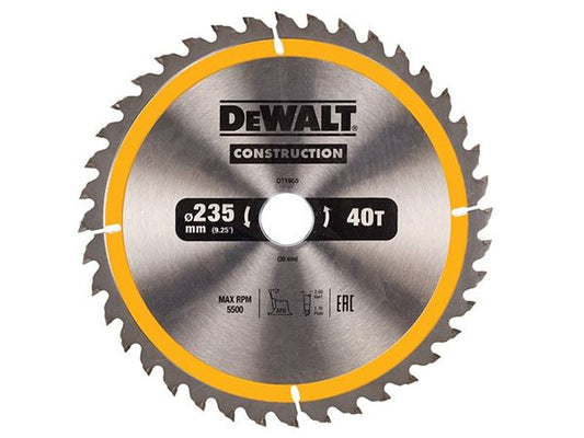 Dewalt Circular Saw Blade 235 x 30 x 40T