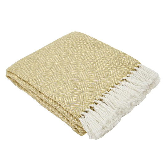Weaver Green Diamond Gooseberry Blanket 230 x 130cm