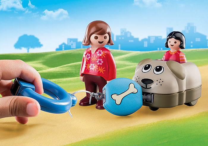 Playmobil 1.2.3 Dog Train Car