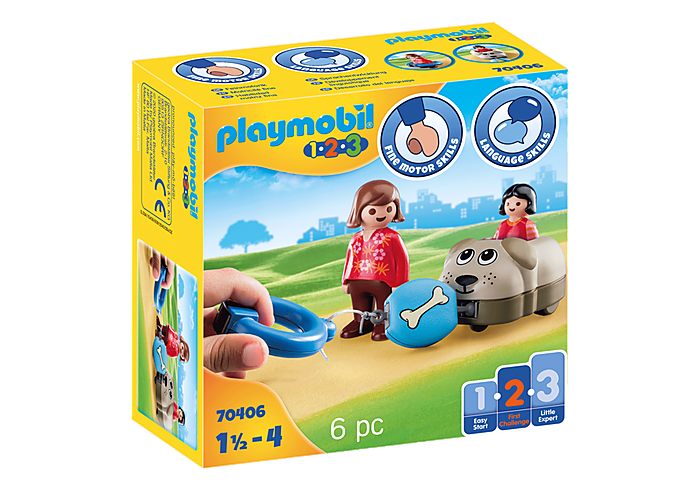 Playmobil 1.2.3 Dog Train Car