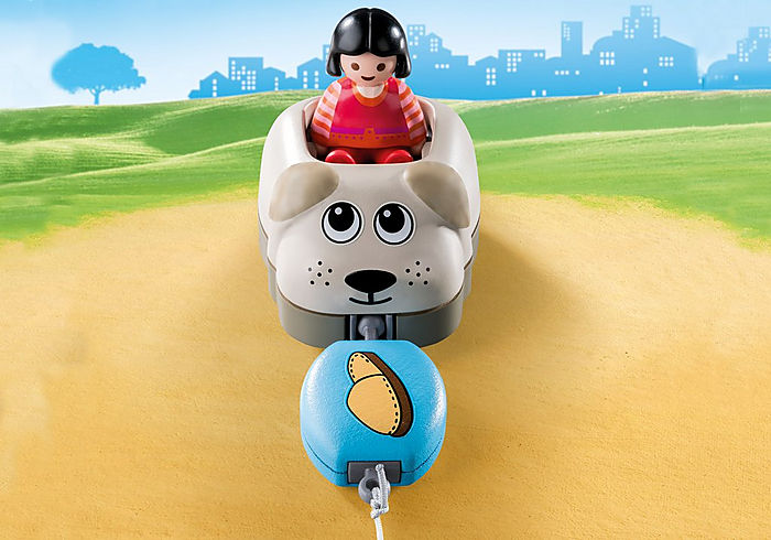 Playmobil 1.2.3 Dog Train Car