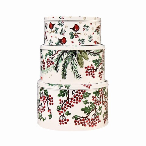 Emma Bridgewater Hawthorn Berries Set of 3 Round Cake Tins