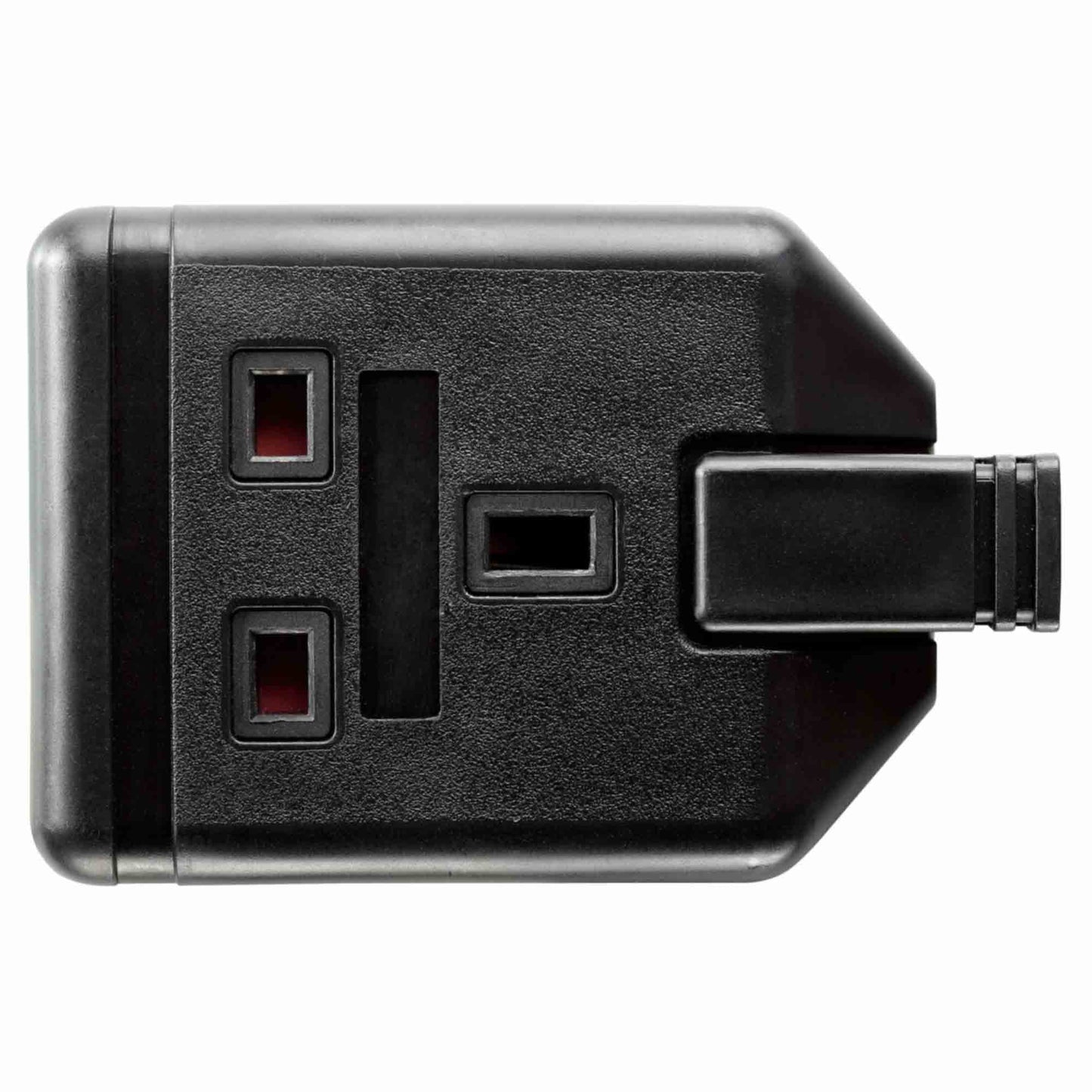 Masterplug Heavy Duty Trailing Single Socket 13A Black