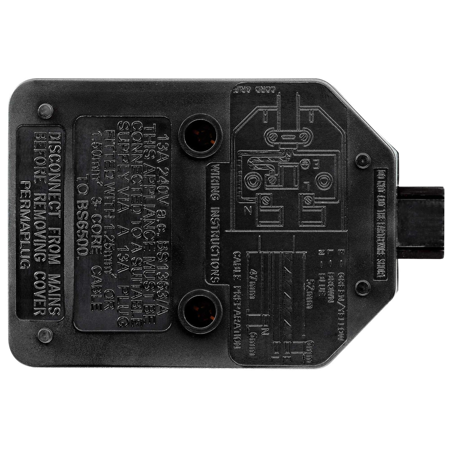 Masterplug Heavy Duty Trailing Single Socket 13A Black