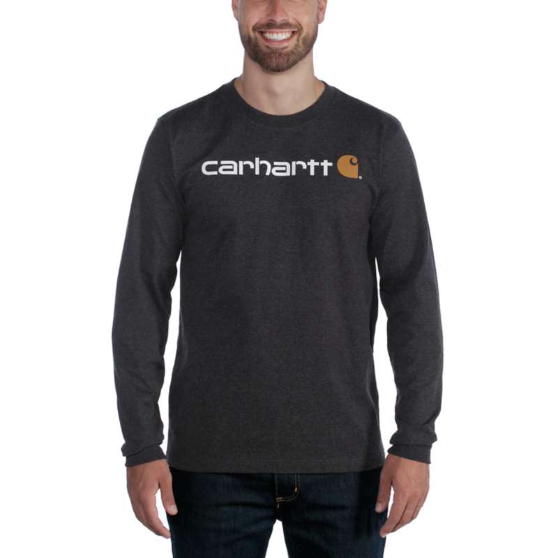 Carhartt Relaxed Fit Heavyweight Long-Sleeve Logo Graphic T-Shirt
