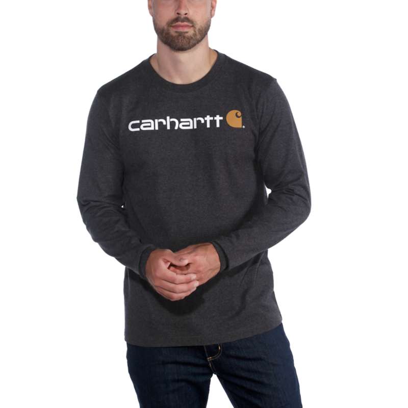 Carhartt Relaxed Fit Heavyweight Long-Sleeve Logo Graphic T-Shirt