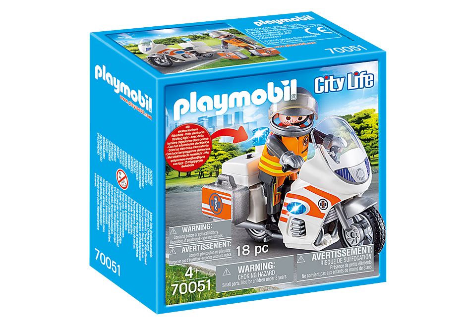 Playmobil City Life Emergency Motorbike