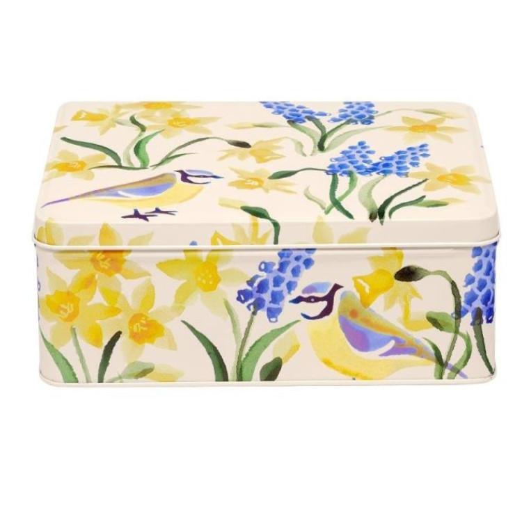 Emma Bridgewater Blue Flowers Deep Rectangular Tin