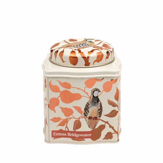 Emma Bridgewater Partridge Dome Lid Curved Tin Caddy