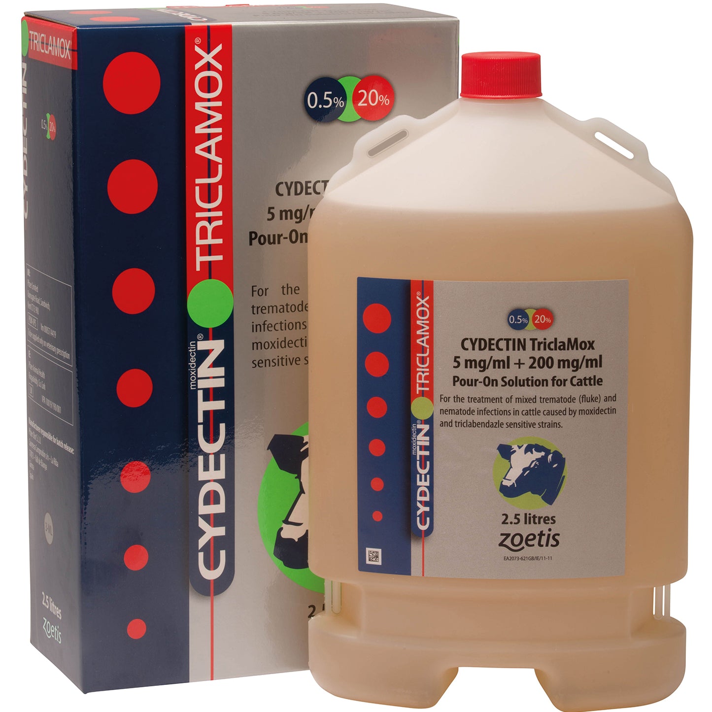 Cydectin TriclaMox 5 mg/ml + 200 mg/ml Pour-On Solution for Cattle
